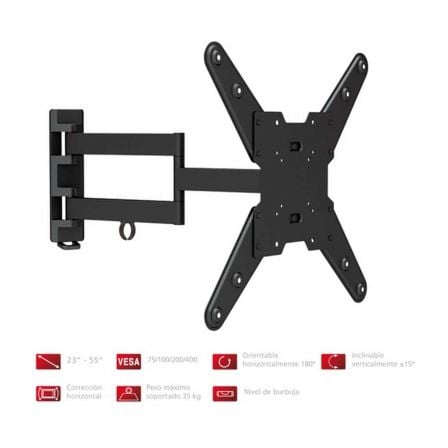 Soporte de Pared Orientable/ Inclinable Fonestar STV - 683N para TV de 23 - 55'/ hasta 35kg - Tiensol