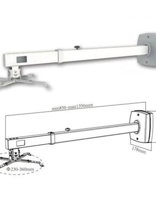 Soporte de Pared para Proyector Approx appSV03P/ Extensible/ hasta 10kg - Tiensol