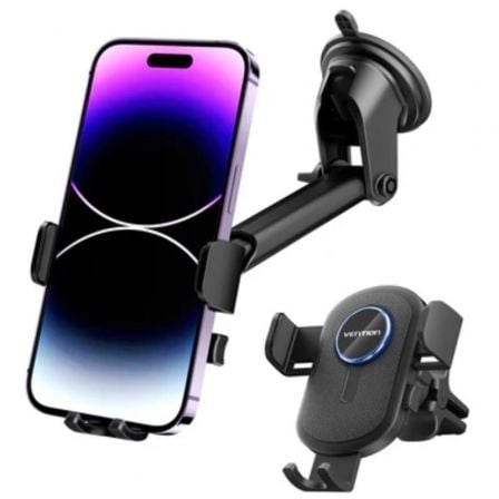 Soporte de Smartphone para Coche Vention KSBB0/ Negro - Tiensol