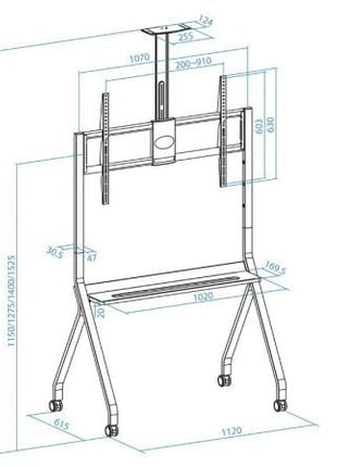 Soporte de Suelo con Ruedas TooQ FS20208M - B para TV de 55 - 100'/ hasta 120kg - Tiensol