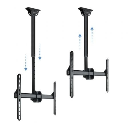 Soporte de Techo Giratorio/ Inclinable/ Nivelable TooQ LPCE1170TSLI - B para TV de 37 - 70'/ hasta 50kg - Tiensol