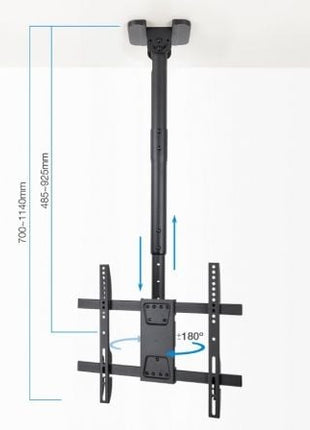 Soporte de Techo Giratorio/ Inclinable/ Nivelable TooQ LPCE1175TSLI - B para TV de 32 - 75'/ hasta 60kg - Tiensol