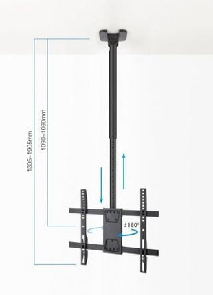 Soporte de Techo Giratorio/ Inclinable/ Nivelable TooQ LPCE1175TSLI - XL - B para TV de 32 - 75'/ hasta 60kg - Tiensol