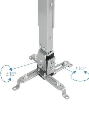 Soporte de Techo para Proyector TooQ PJ2012T - S/ Inclinable - Nivelable/ hasta 20kg - Tiensol