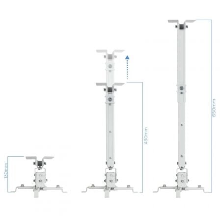 Soporte de Techo para Proyector TooQ PJ2012T - W/ Inclinable/ hasta 20kg - Tiensol