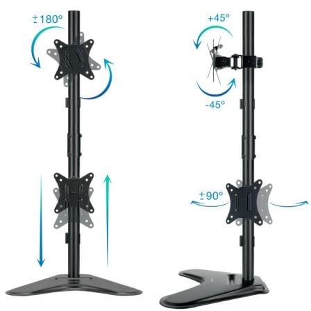 Soporte para 2 Monitores TooQ DB1703TNV - B/ hasta 9kg - Tiensol