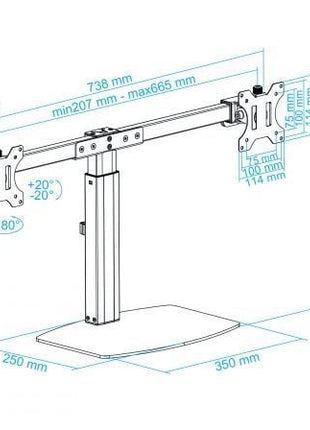 Soporte para 2 Monitores TooQ DB1727TN - B/ hasta 6kg - Tiensol