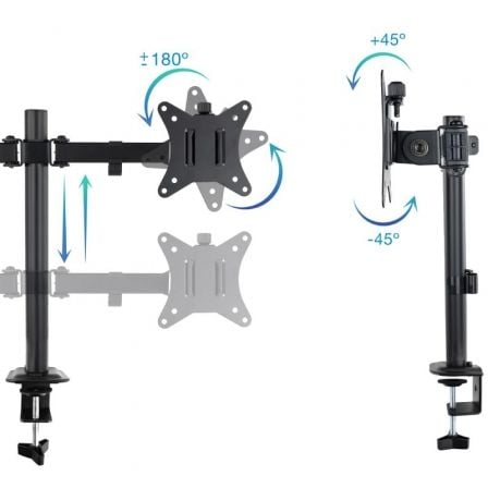 Soporte para 2 Monitores TooQ DB1802TN - B/ hasta 8kg - Tiensol