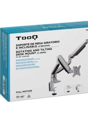 Soporte para 2 Monitores TooQ DB3132TNR - S/ hasta 9kg - Tiensol