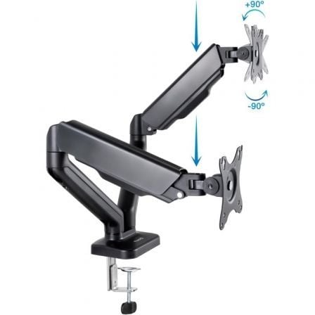 Soporte para 2 Monitores TooQ DB5132TNR - B/ hasta 9kg - Tiensol