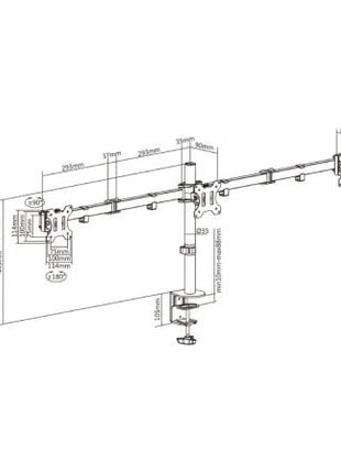 Soporte para 3 Monitores Aisens DT27TSR - 061/ hasta 7kg - Tiensol