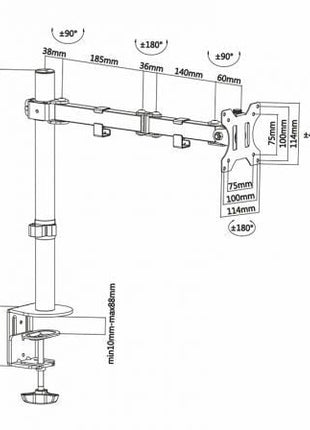 Soporte para Monitor Aisens DT32TSR - 039/ hasta 8kg - Tiensol