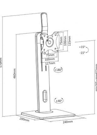 Soporte para Monitor Aisens DT32TSR - 063/ hasta 7kg - Tiensol