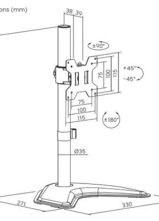 Soporte para Monitor Aisens DT32TSR - 283/ hasta 10kg - Tiensol