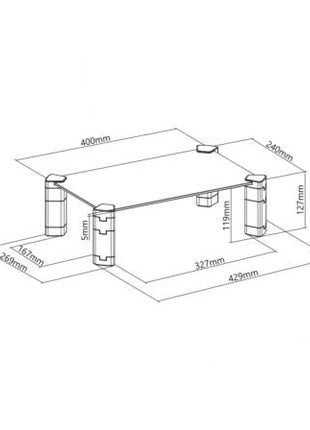 Soporte para Monitor Aisens MR01C - 109/ hasta 20kg - Tiensol