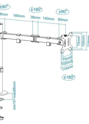 Soporte para Monitor TooQ DB1032TN - B/ hasta 8kg - Tiensol