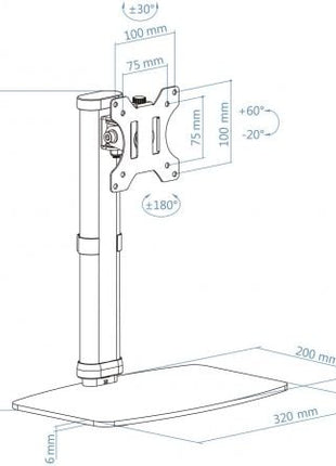 Soporte para Monitor TooQ DB1127TN - B/ hasta 6kg - Tiensol