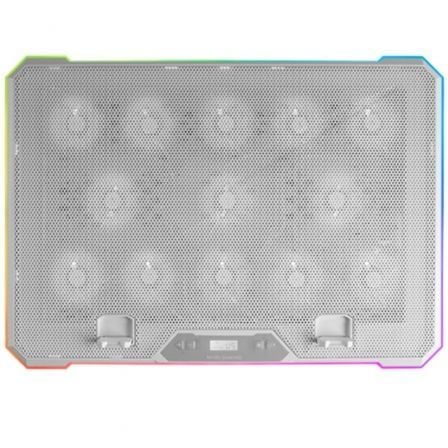 Soporte Refrigerante Mars Gaming MNBC13 para Portátiles hasta 17'/ Iluminación LED / Blanco - Tiensol