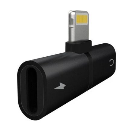 Splitter Carga y Música Myway Lightning Macho - USB Macho/ Negro - Tiensol