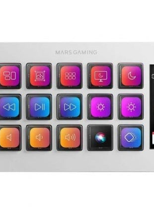 Stream Deck Slim Mars Gaming MSD - ONE/ 15 Teclas LCD/ Blanco - Tiensol