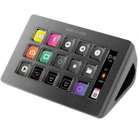 Stream Deck Slim Mars Gaming MSD - ONE/ 15 Teclas LCD/ Negro - Tiensol