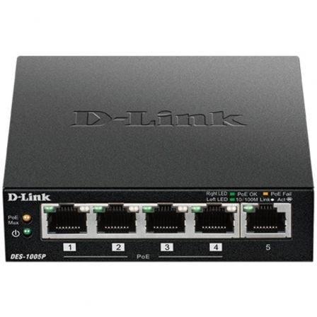 Switch D - Link DES - 1005P 5 Puertos/ RJ45 10/100Mbps PoE - Tiensol