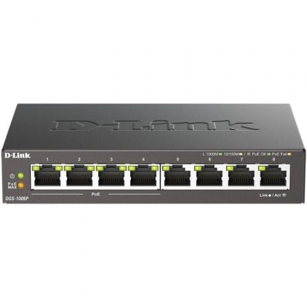 Switch D - Link DGS - 1008P 8 Puertos/ RJ - 45 Gigabit 10/100/1000/ PoE - Tiensol