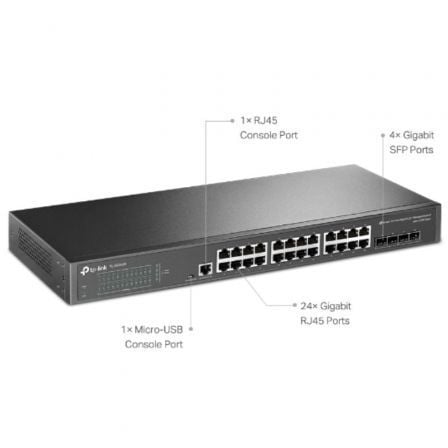 Switch Gestionable TP - Link Omada TL - SG3428 28 Puertos/ RJ - 45 10/100/1000/ SFP - Tiensol