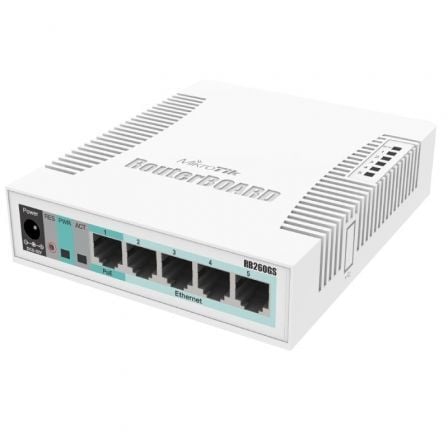 Switch Mikrotik CSS106 - 5G - 1S 6 Puertos/ RJ45 10/100/1000/ SFP/ PoE - Tiensol