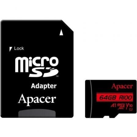 Tarjeta de Memoria Apacer 64GB XC UHS 1 con Adaptador/ Clase 10/ 100MBs - Tiensol