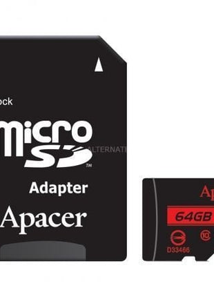 Tarjeta de Memoria Apacer 64GB XC UHS 1 con Adaptador/ Clase 10/ 85MBs - Tiensol