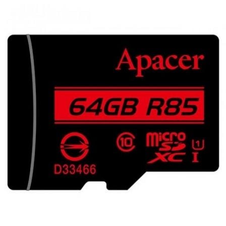 Tarjeta de Memoria Apacer 64GB XC UHS 1 con Adaptador/ Clase 10/ 85MBs - Tiensol