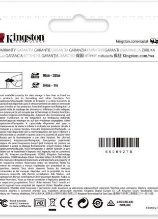 Tarjeta de Memoria Kingston CANVAS Select Plus 64GB SD XC/ Clase 10/ 100MBs - Tiensol