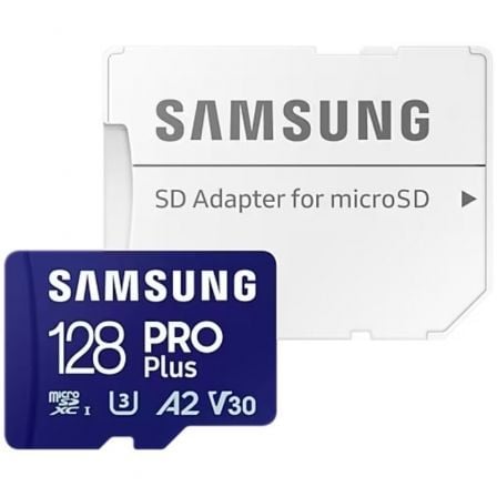 Tarjeta de Memoria Samsung PRO Plus 2023 128GB microSD XC/ Clase 10/ 180MBs - Tiensol