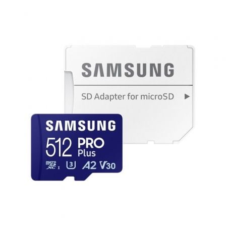 Tarjeta de Memoria Samsung PRO Plus 2023 512GB microSD XC/ Clase 10/ 180MBs - Tiensol