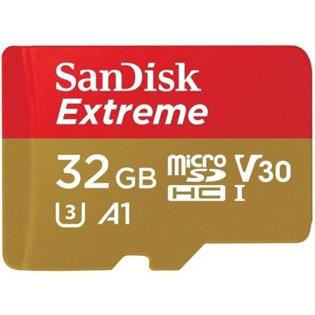 Tarjeta de Memoria SanDisk Extreme 32GB microSD HC UHS - I con Adaptador/ Clase 10/ 100MBs / ADP - Tiensol