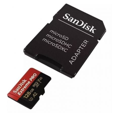 Tarjeta de Memoria SanDisk Extreme Pro 128GB microSD XC UHS - I con Adaptador/ Clase 10/ 200MBs - Tiensol