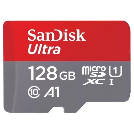 Tarjeta de Memoria SanDisk Ultra 128GB microSD XC con Adaptador/ Clase 10/ 140MBs - Tiensol