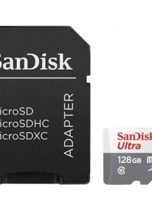 Tarjeta de Memoria SanDisk Ultra 128GB microSD XC con Adaptador/ Clase 10/ 80MB/s - Tiensol