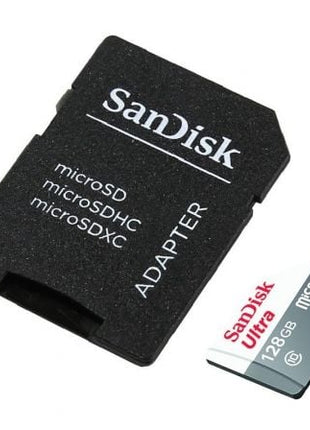 Tarjeta de Memoria SanDisk Ultra 128GB microSD XC con Adaptador/ Clase 10/ 80MB/s - Tiensol