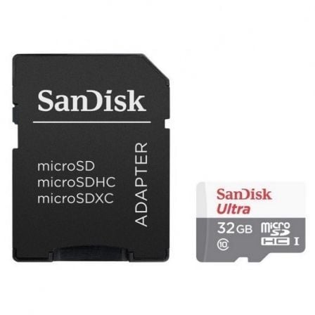 Tarjeta de Memoria SanDisk Ultra 32GB microSD HC con Adaptador/ Clase 10/ 100MB/s - Tiensol