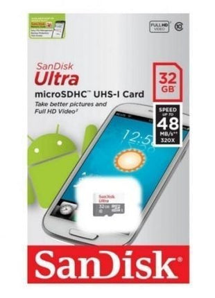 Tarjeta de Memoria SanDisk Ultra 32GB microSD HC con Adaptador/ Clase 10/ 100MB/s - Tiensol