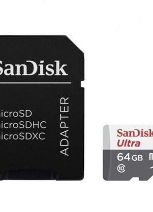 Tarjeta de Memoria SanDisk Ultra 64GB microSD XC con Adaptador/ Clase 10/ 100MB/s - Tiensol