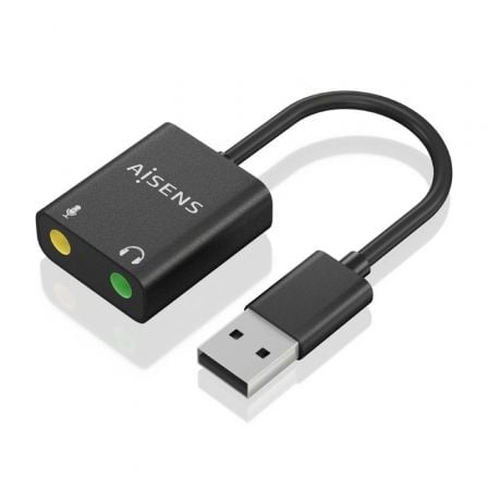 Tarjeta de Sonido Aisens A106 - 0769/ USB Macho - 2xJack 3.5 Hembra - Tiensol