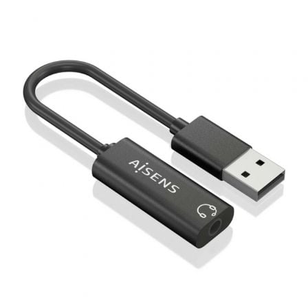 Tarjeta de Sonido Aisens A106 - 0770/ USB Macho - Jack 3.5 Hembra - Tiensol