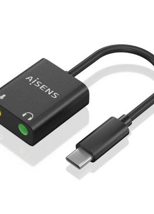 Tarjeta de Sonido Aisens A109 - 0767/ USB - C Macho - 2xJack 3.5 Hembra - Tiensol