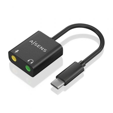 Tarjeta de Sonido Aisens A109 - 0767/ USB - C Macho - 2xJack 3.5 Hembra - Tiensol