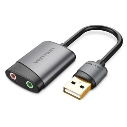 Tarjeta de Sonido Vention CDKHB/ USB Macho - 2xJack 3.5 Hembra - Tiensol