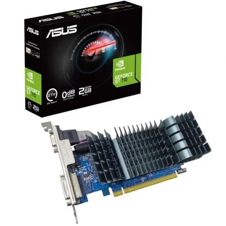 Tarjeta Gráfica Asus GeForce GT 710 SL EVO BRK/ 2GB GDDR5/ Compatible con Perfil Bajo - Tiensol