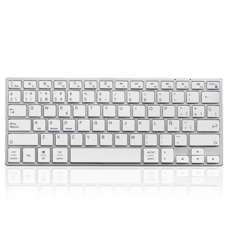 Teclado Compacto Inalámbrico por Bluetooth Subblim Advance Compact/ Plata - Tiensol